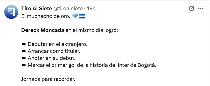 Muchacho de oro, Merecida ovación y Empezó a hacer historia: Prensa y afición se rinden ante Dereck Moncada y su debut con gol en Colombia