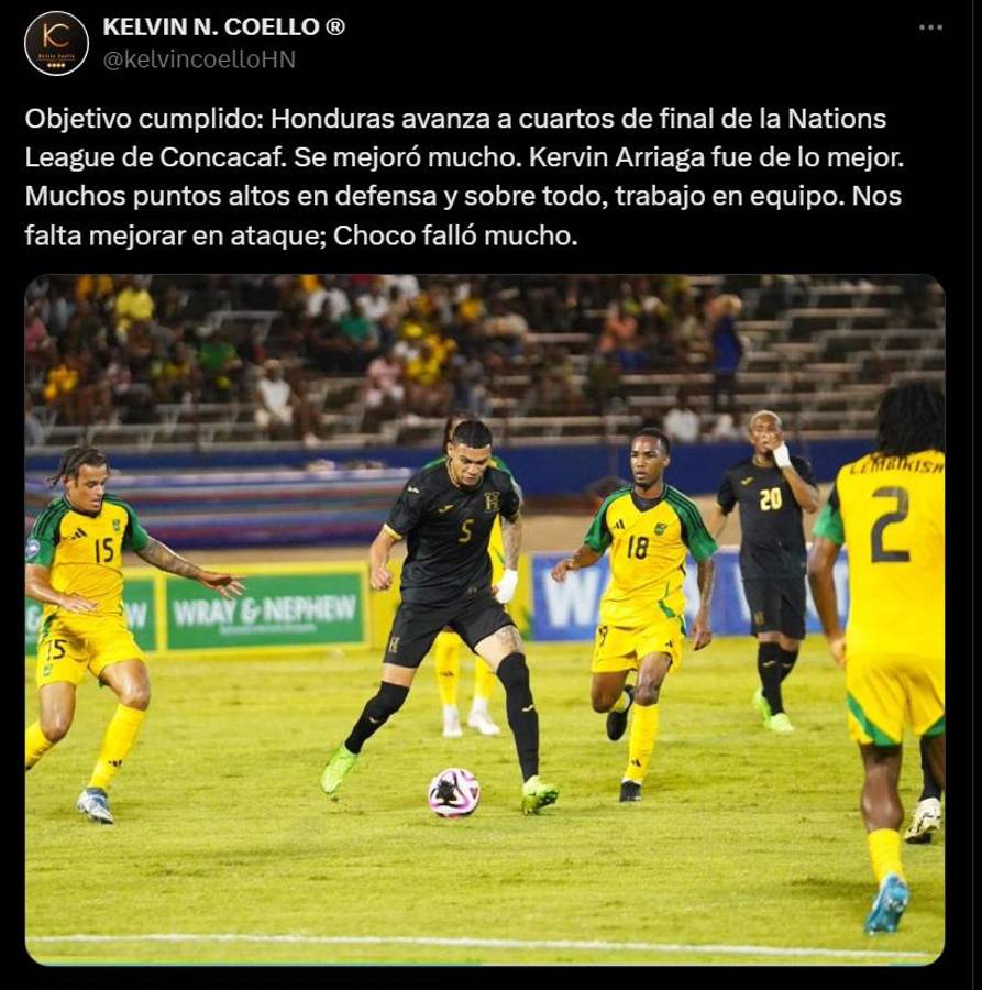 Prensa de Honduras celebra el boleto a cuartos de final en Nations League y también hay críticas: “hubo penal clarísimo para Jamaica”