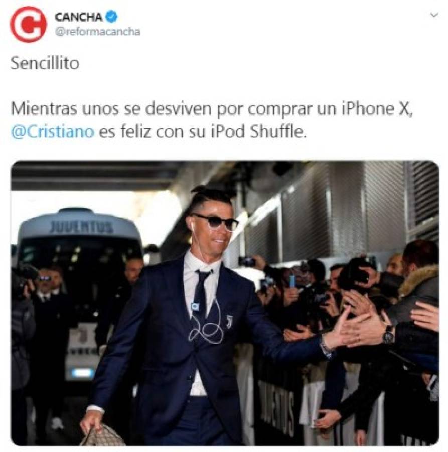 Cristiano Ronaldo causa furor en las redes sociales por usar un Ipod viejo del 2005