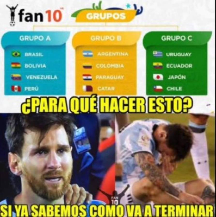 Memes atacan a Messi y ridiculizan a Argentina tras perder ante Colombia