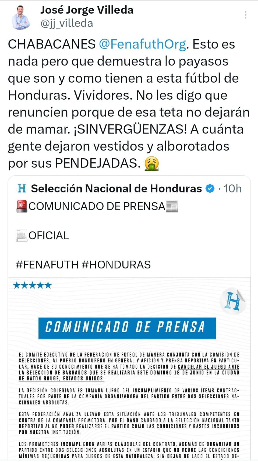 Prensa hondureña reacciona tras confirmarse la suspensión del partido amistoso entre Honduras vs Barbados