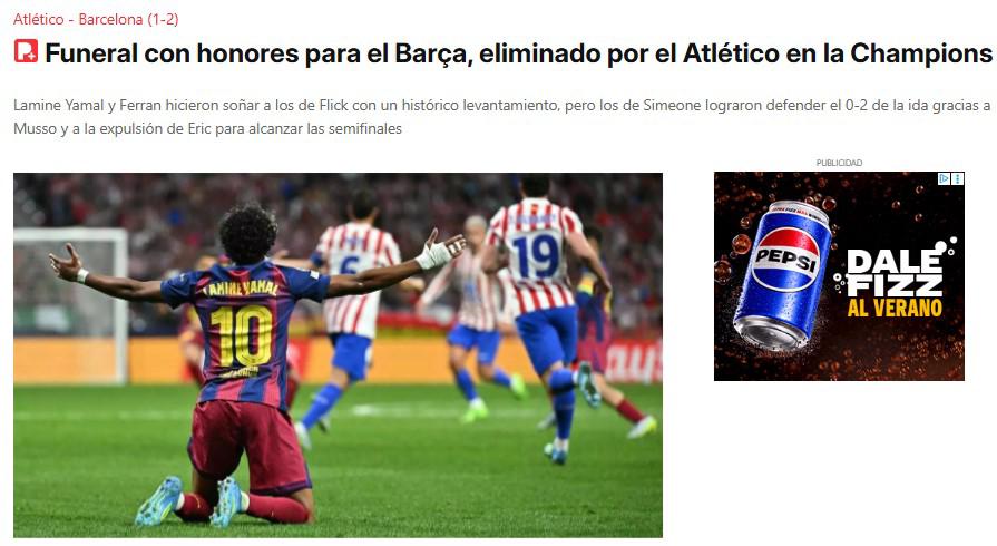 No Negreira, no party y Vergüenza; tramposos: lo que dice la prensa por la caída del Barcelona en Champions