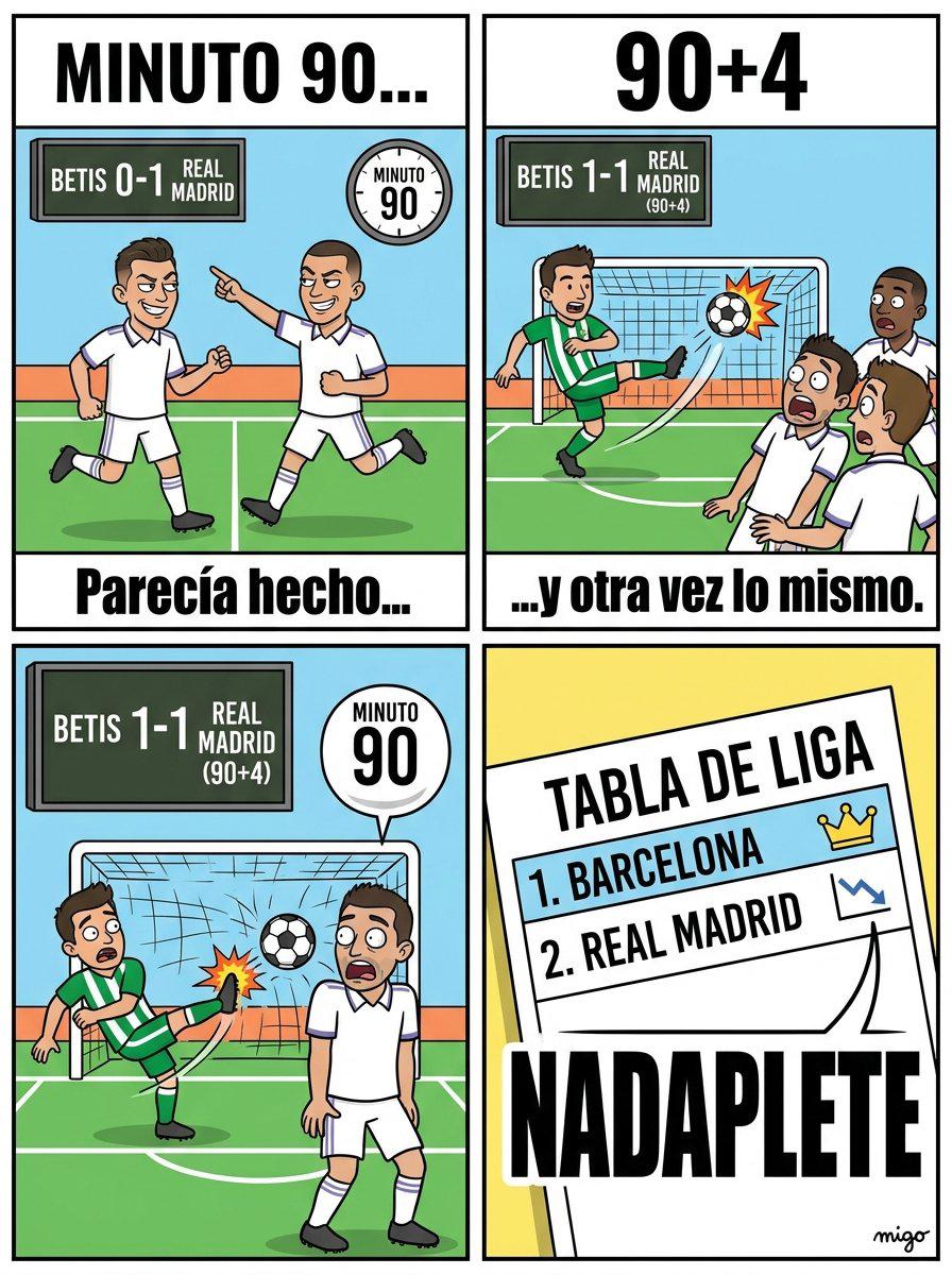 Nadaplete 2026: los memes destrozan al Real Madrid luego de tropezar y alejarse en LaLiga
