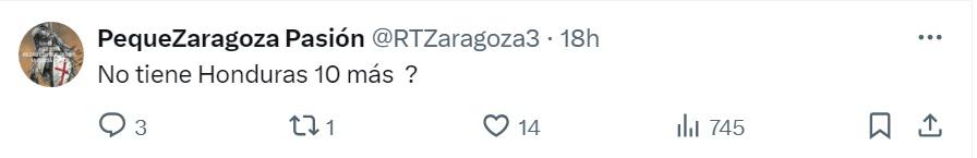 “Vaya crack, hágase la opción de compra”, afición de Zaragoza destacó a Kervin Arriaga al ser nombrado MVP del juego contra Málaga