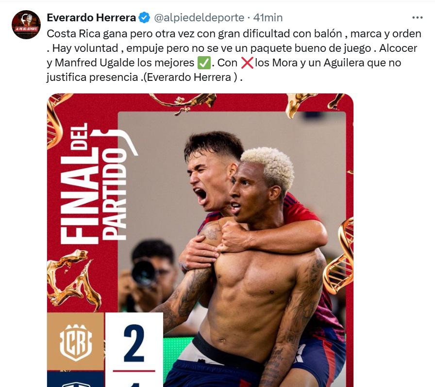 Costa Rica y Honduras andan nivel bajo y Sufrimiento tico, periodistas y medios inundan las redes tras el triunfo contra República Dominicana