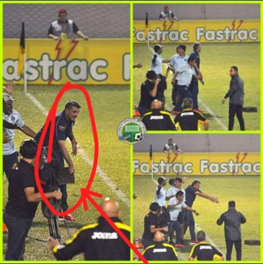 Latas, vasos y caja de cerveza: Diego Vázquez se descontroló en el Morazán