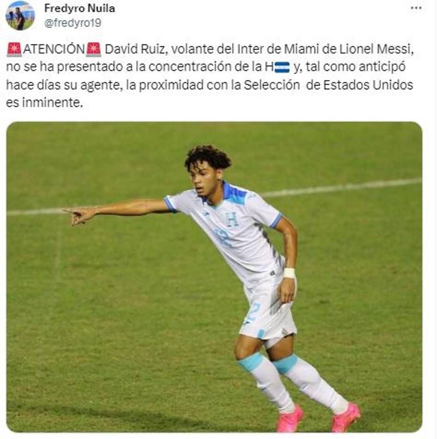 “Es más entusiasmo de la gente porque juega con Messi”: Así reaccionó la prensa de Honduras por el caso de David Ruiz