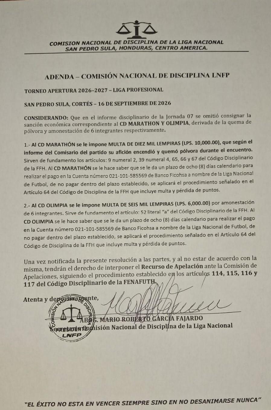 El castigo a Chuy Pérez por su polémica con Félix García y Menjívar no se salvó
