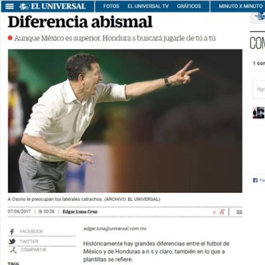 Lo que amaneció diciendo la prensa mexicana sobre partido ante Honduras