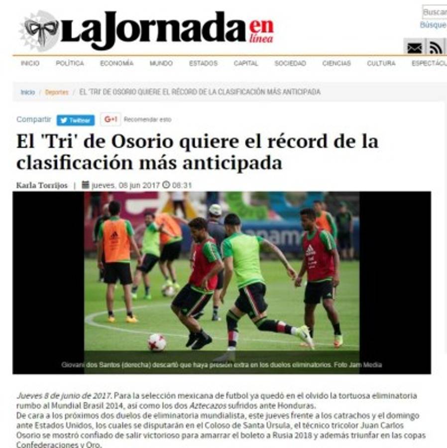Lo que amaneció diciendo la prensa mexicana sobre partido ante Honduras