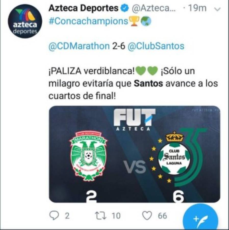 ¡Ardiente! Medios internacionales hacen eco del triunfo abultado de Santos ante Marathón