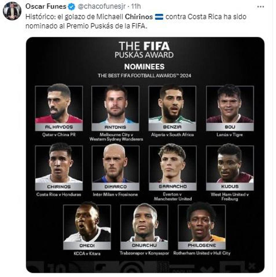 Así reaccionó la prensa tras la nominación de Michaell Chirinos al Puskas The Best 2024: “Se lo hizo a Keylor Navas”