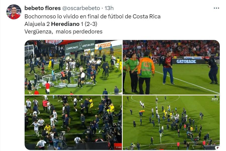 “Vergüenza, malos perdedores”, la escandalosa pelea en la final entre Alajuelense y Herediano en Costa Rica le dio la vuelta al mundo