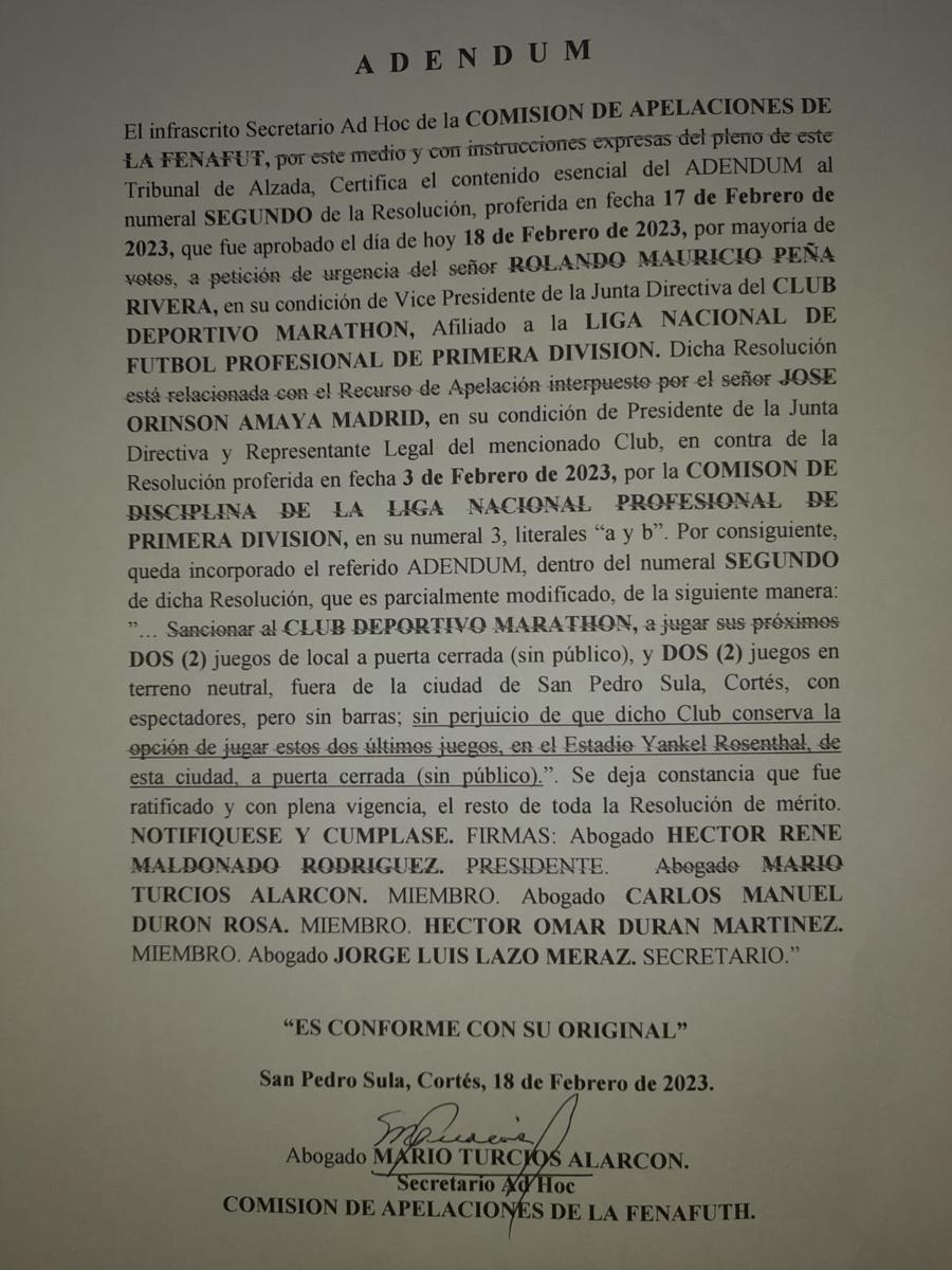 ¡Modifican castigo a Marathón! Comisión de Disciplina manda al Monstruo a jugar dos partidos sin público y fuera de San Pedro