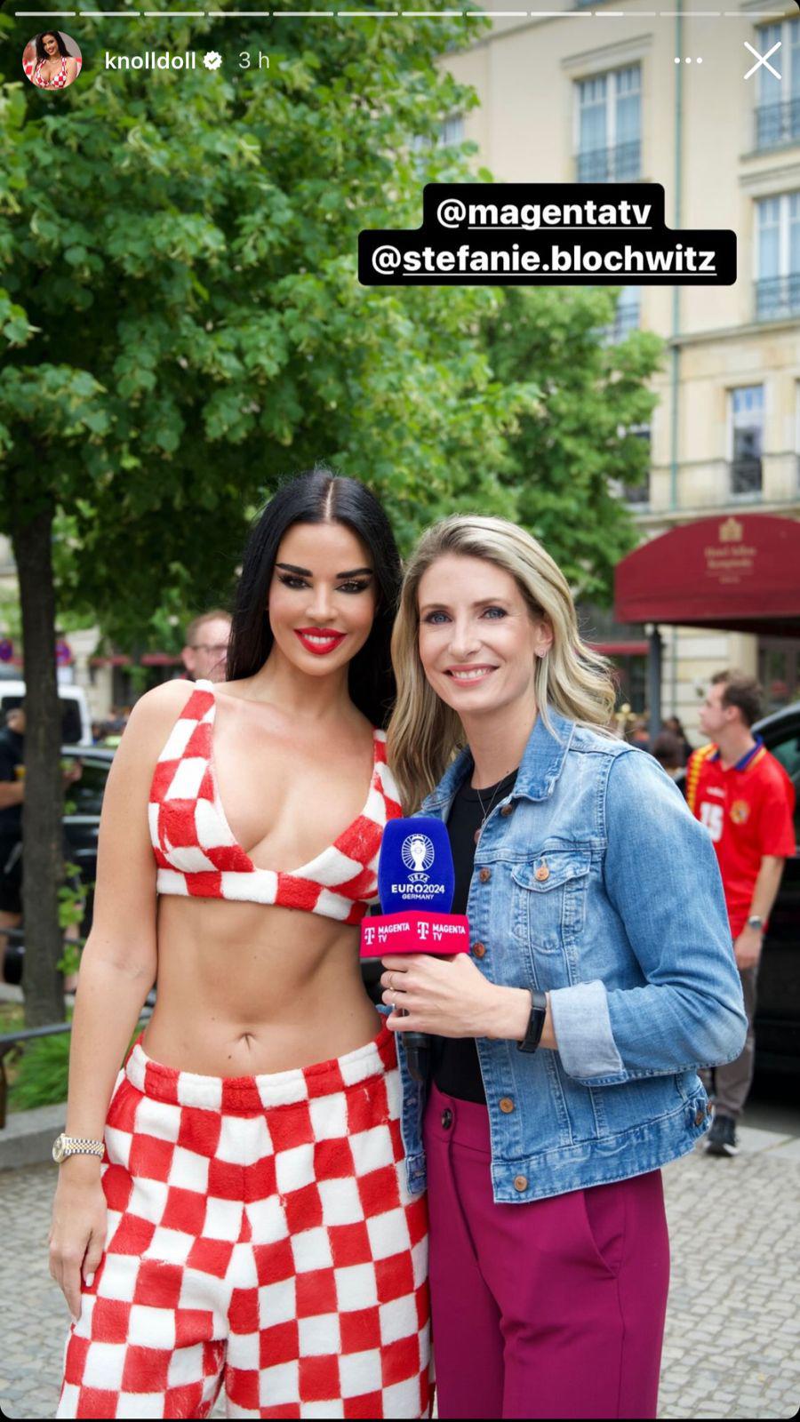 Ivana Knoll luce nuevo atuendo y ‘conquista’ la Eurocopa con su hermoso físico: ¿Traicionó a Croacia?