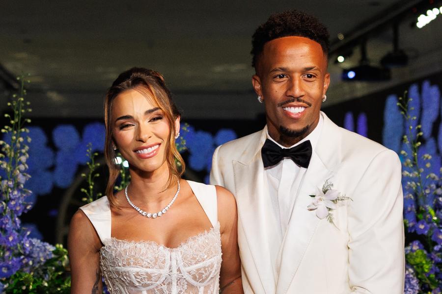 Militao se casó con una bella modelo y los únicos tres jugadores del Real Madrid en la boda: ¡se robaron el show!