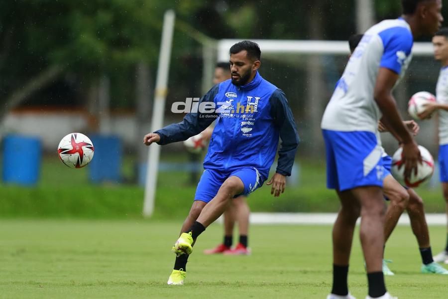 ¡Dos novedades y lluvia! Las postales del segundo entreno de la Selección de Honduras de cara al amistoso con Colombia