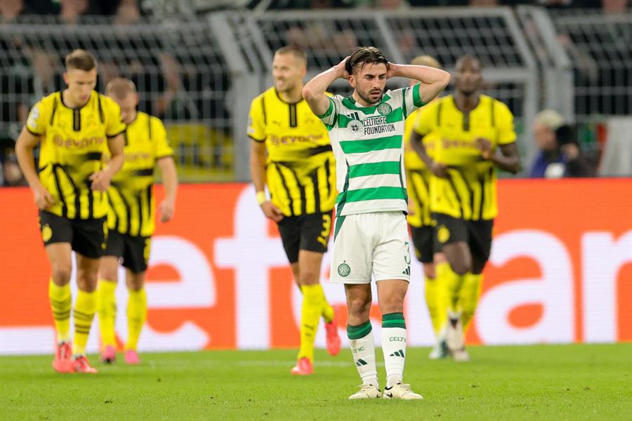Duras imágenes de los jugadores del Celtic tras recibir paliza histórica en Champions por el Dortmund ¿y Luis Palma?