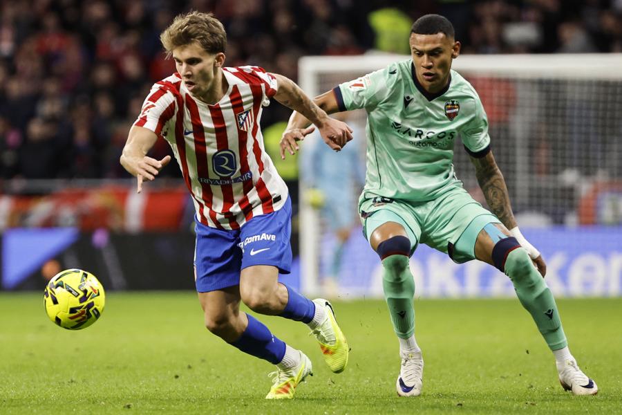 El partido de Kervin Arriaga contra el Atlético: tremendo desgaste, sus duelos ganados y su puntuación