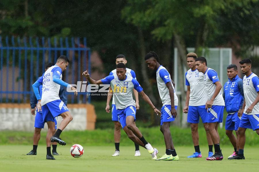 ¡Dos novedades y lluvia! Las postales del segundo entreno de la Selección de Honduras de cara al amistoso con Colombia