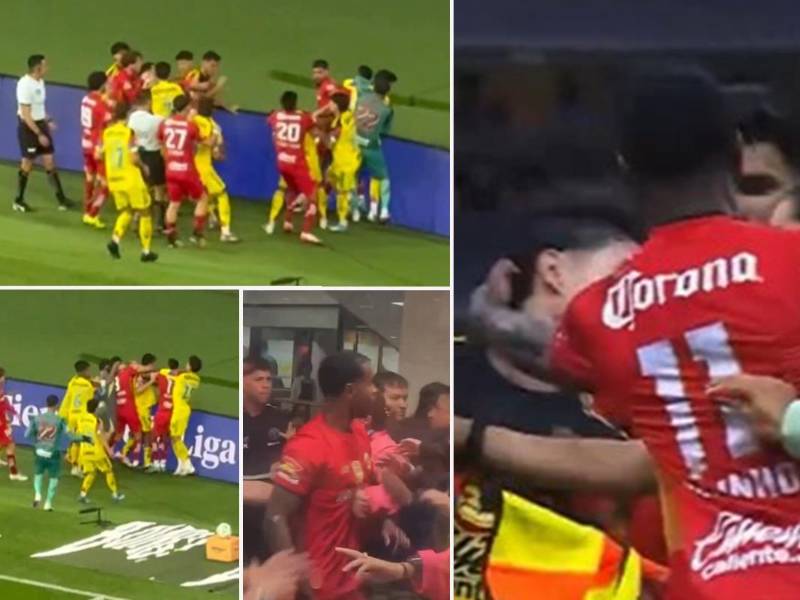 América y Toluca termina en caos: una roja y la pelea entre los jugadores que se fue hasta el túnel de vestuarios