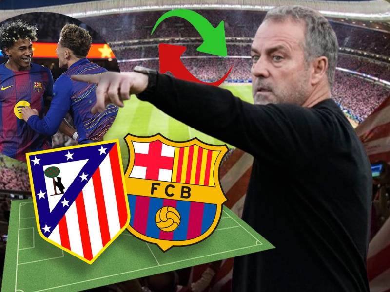 El Barcelona visita al Atlético este martes para disputar el boleto a las semifinales de la Champions League y esta sería la alineación que maneja Hansi Flick para buscar la remontada y la clasificación.