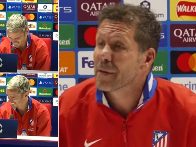 El chiste de Simeone en la conferencia antes de enfrentar al Arsenal: hasta los ingleses se rieron