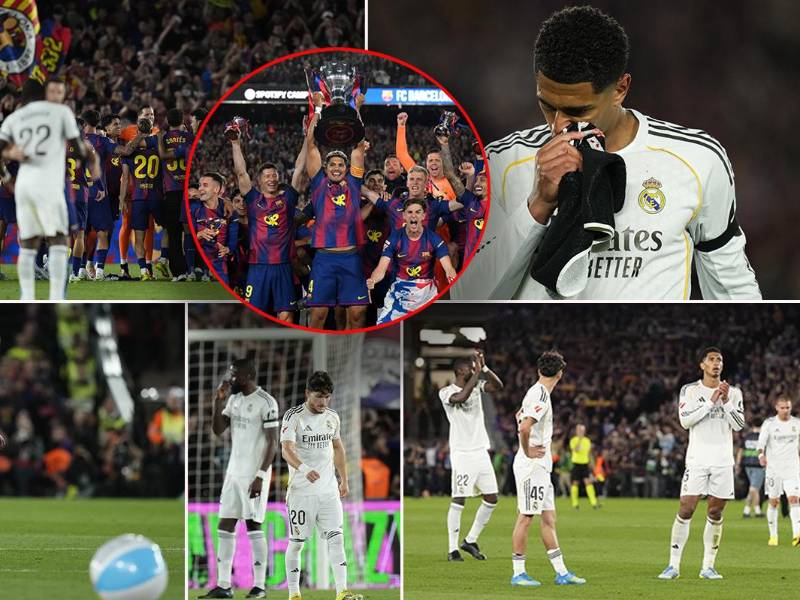 La tristeza merengue luego de perder el Clásico contra un Barcelona que se proclamó bicampeón del fútbol español.