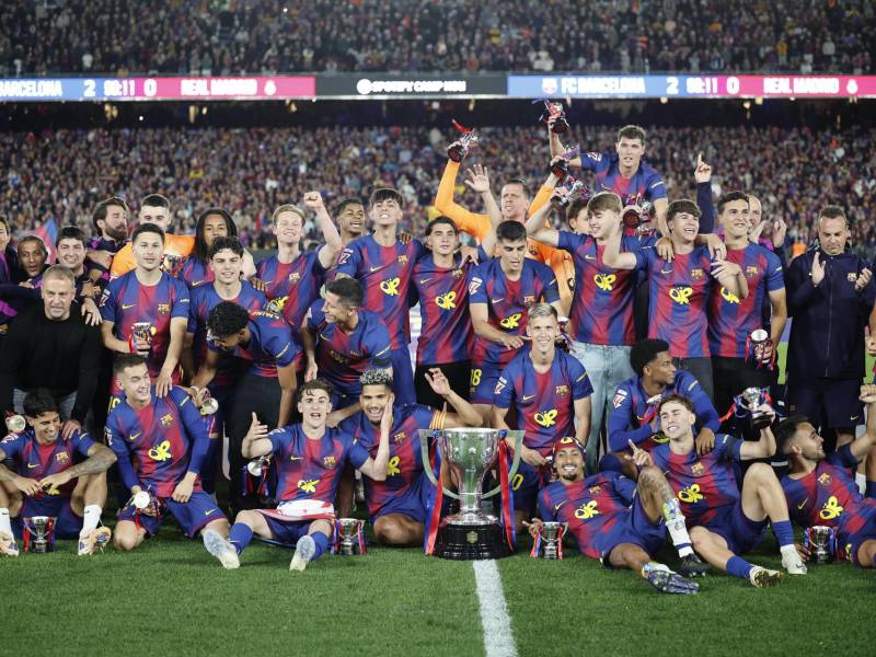 Barcelona es bicampeón de LaLiga tras vencer al Real Madrid: Rashford y Ferran anotaron