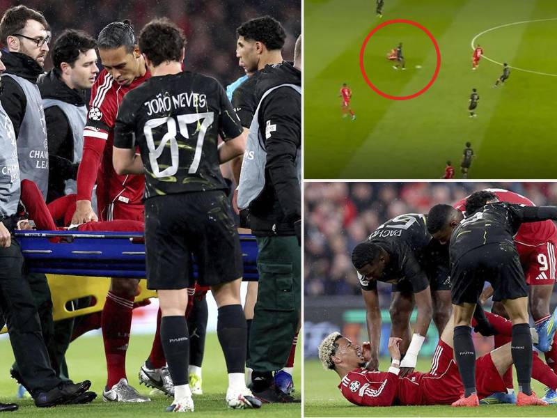 Una estrella del Liverpol sufre dolorosa lesión ante PSG: se pierde lo que resta del curso y el Mundial