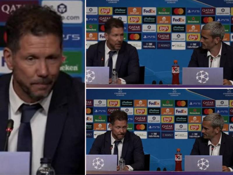 Simeone se 'quiebra' al despedir a Griezmann en conferencia antes de enfrentar al Barça: Perdón, perdón...