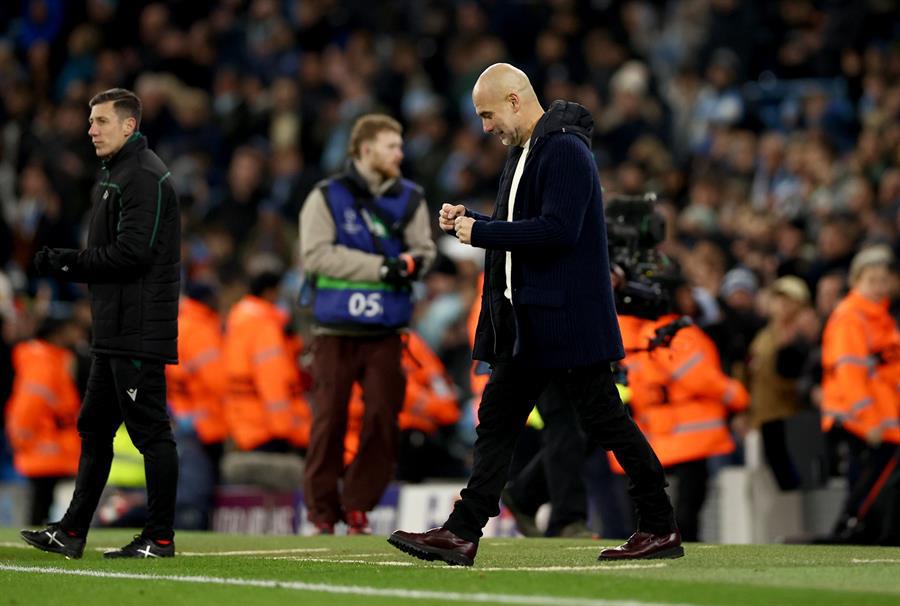 El festejo de Pep tras la sufrida clasificación a playoffs de la Champions, Barcelona dejó ir el segundo lugar y Rodrygo brilló
