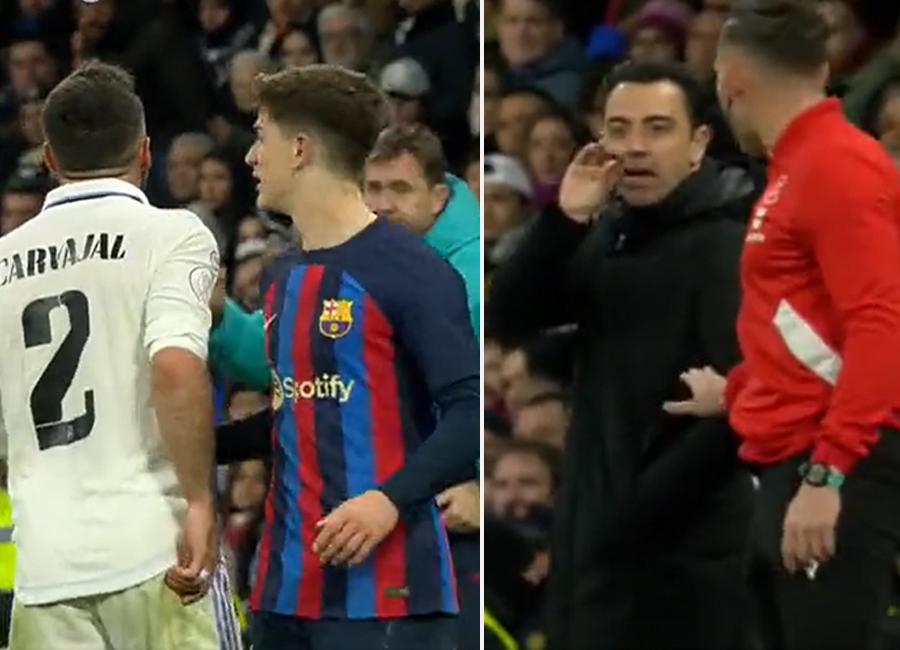 Xavi sale en defensa de Balde y se enzarza con Carvajal en el clásico: “Tonto, que eres un tonto”
