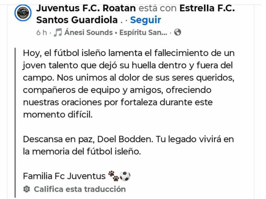 ¡Consternación! Asesinan a futbolista de equipo de Liga de Ascenso de Honduras: Se ha ido un joven con futuro