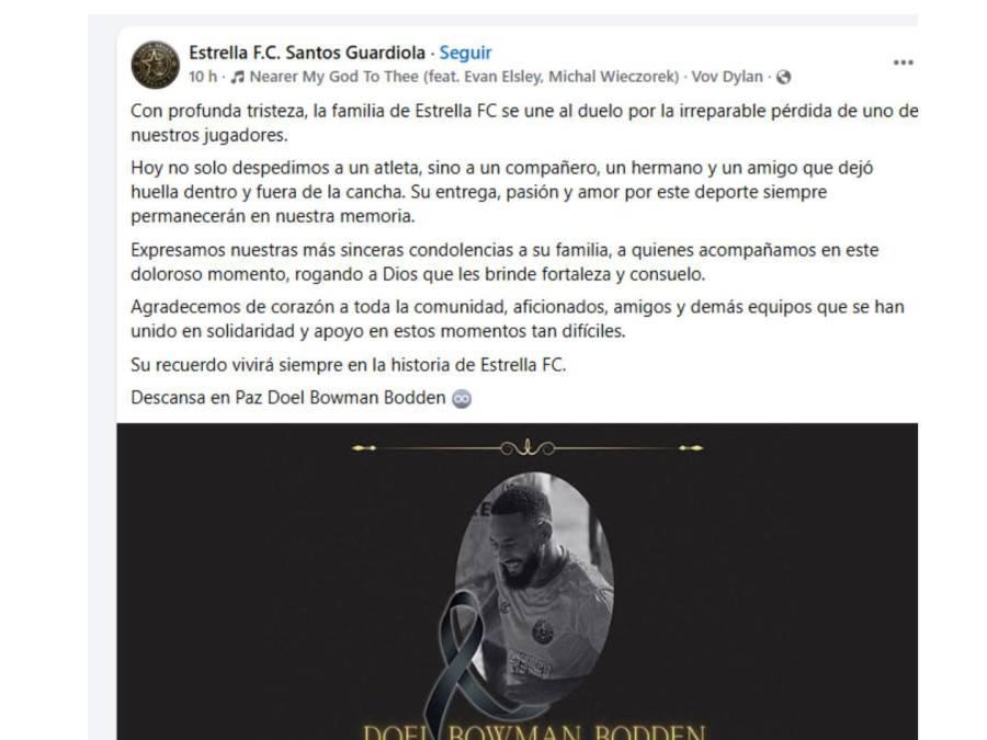 ¡Consternación! Asesinan a futbolista de equipo de Liga de Ascenso de Honduras: Se ha ido un joven con futuro