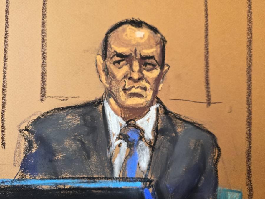 Las primeras imágenes de Juan Orlando Hernández, expresidente de Honduras, declarando en su juicio en Nueva York