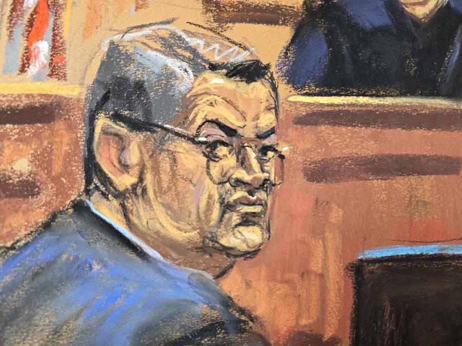 Las primeras imágenes de Juan Orlando Hernández, expresidente de Honduras, declarando en su juicio en Nueva York