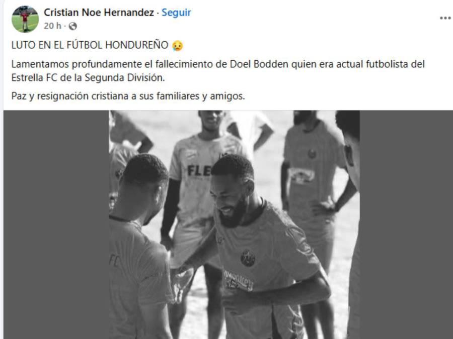 ¡Consternación! Asesinan a futbolista de equipo de Liga de Ascenso de Honduras: Se ha ido un joven con futuro