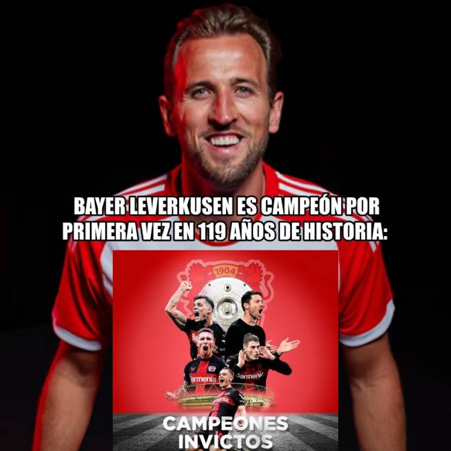 La maldición de Harry Kane: memes lo destruyen tras título del Leverkusen en la Bundesliga