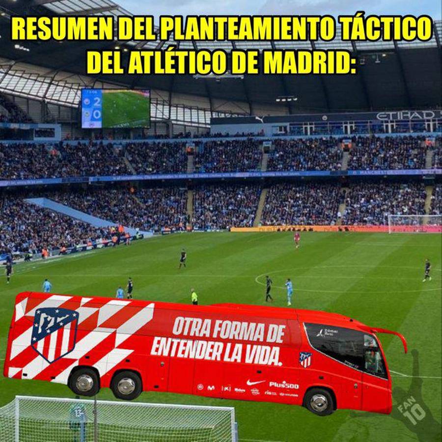 Los memes destrozan a Simeone y al Atlético por jugar metido atrás ante el Manchester City en Champions