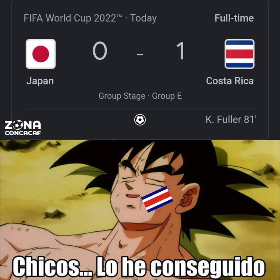 Los jocosos memes de la sorpresiva victoria de Costa Rica en el Mundial donde hacen pedazos a Japón y México