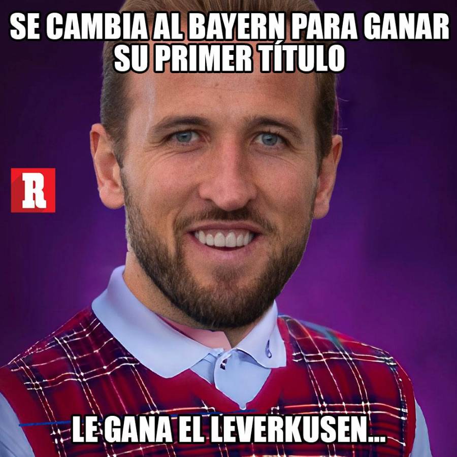 La maldición de Harry Kane: memes lo destruyen tras título del Leverkusen en la Bundesliga