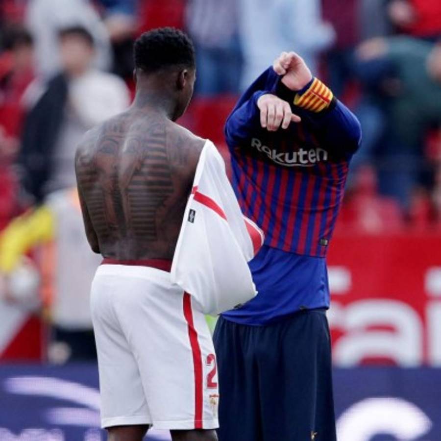 ¿Quién es? La historia detrás de las imágenes de Messi con jugador del Sevilla
