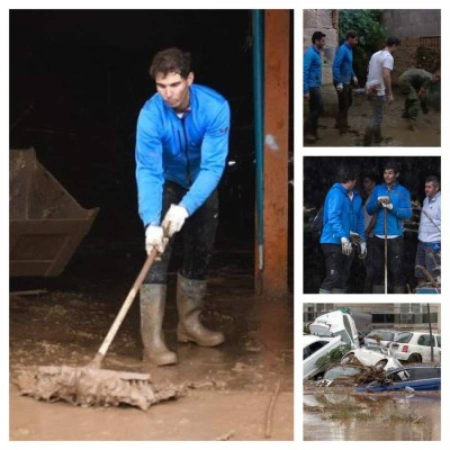 Ejemplar: Así ayuda Rafa Nadal en Mallorca tras inundaciones