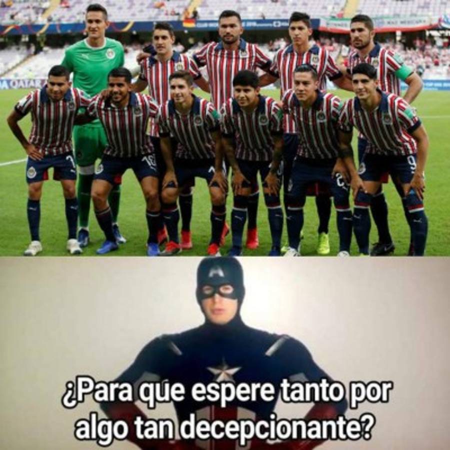 Acribillan a Chivas con memes tras hacer el ridículo en el Mundial de Clubes