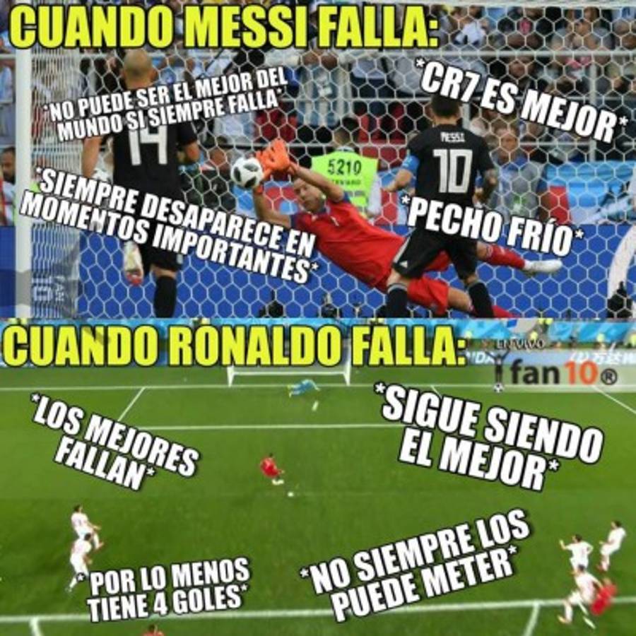 ¡Los memes atacan a Cristiano tras fallar penal pero también se acuerdan de Messi!