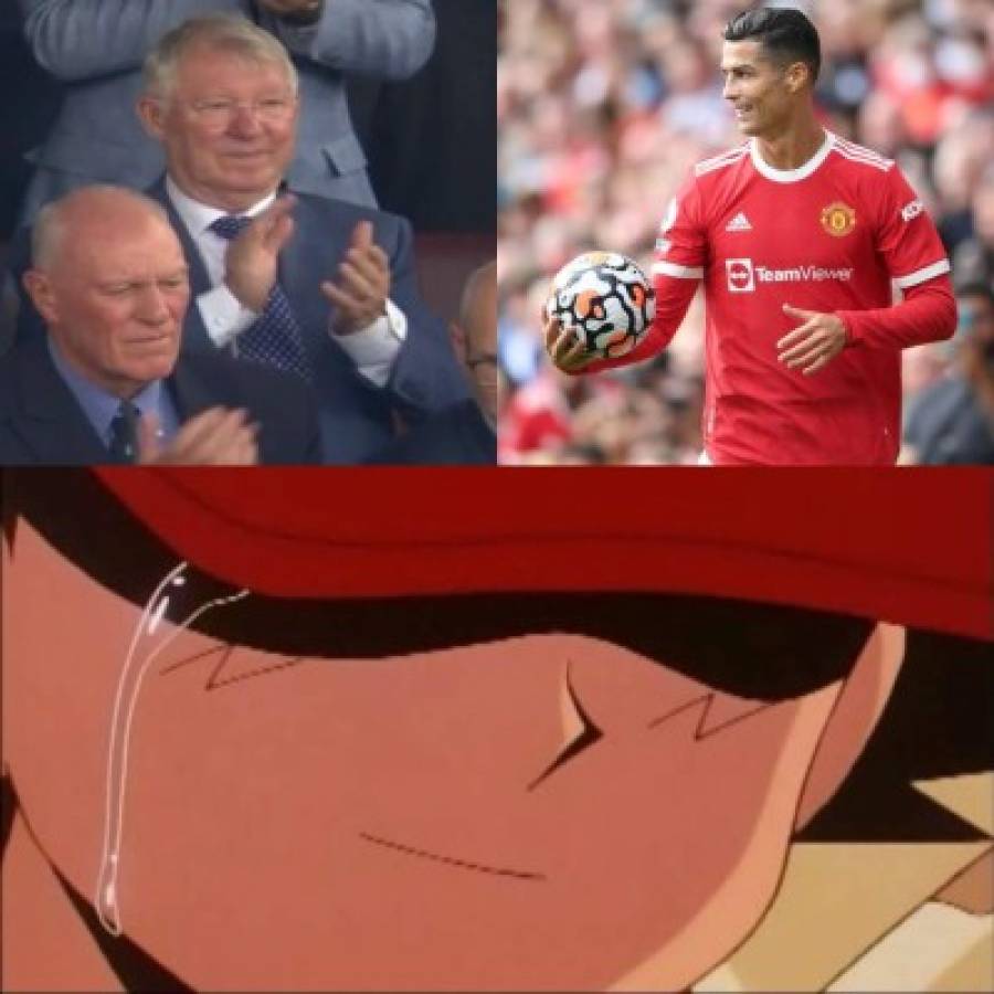 Cristiano Ronaldo hizo doblete con el United y estos son los mejores memes de su debut; Messi protagonista