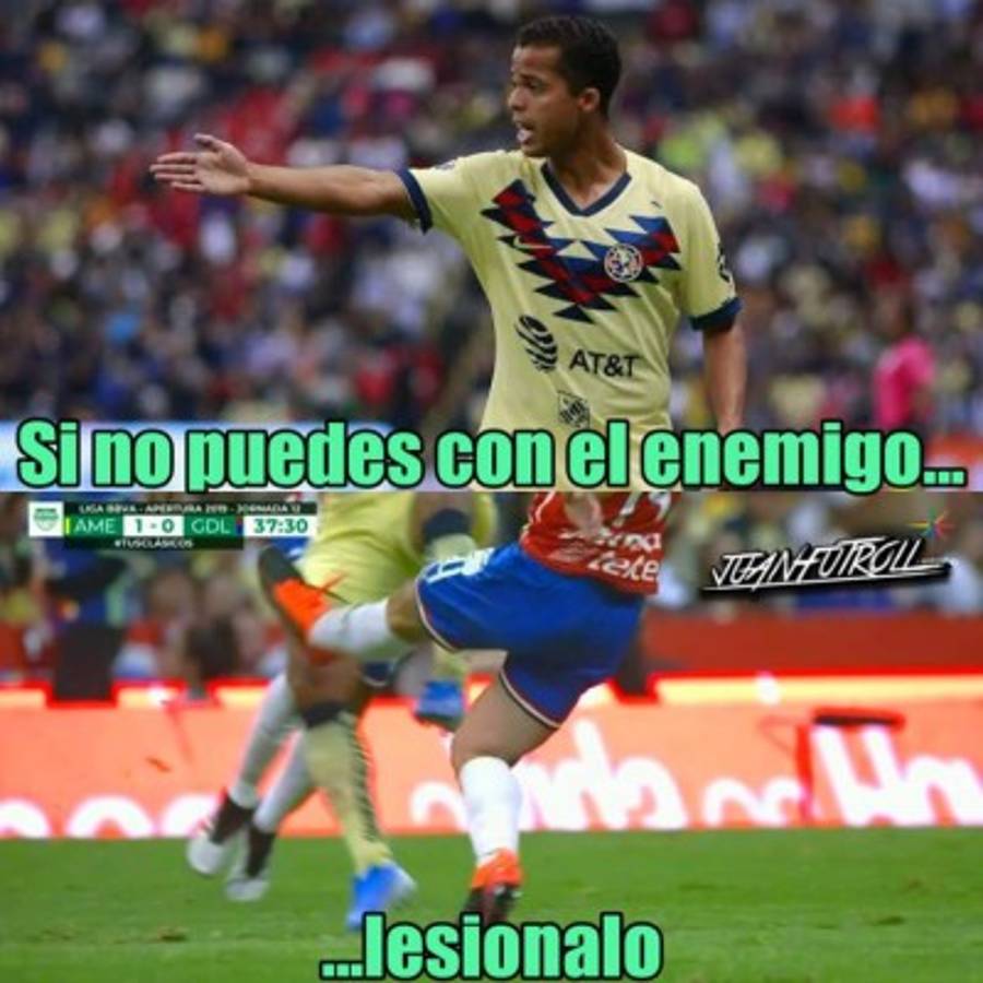 Giovanni dos Santos, víctima favorita de los memes luego del clásico América - Chivas en México