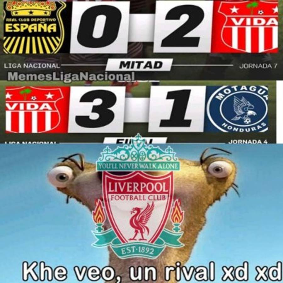 Destrozan a Motagua en memes tras perder con Vida que es nuevo líder en Honduras