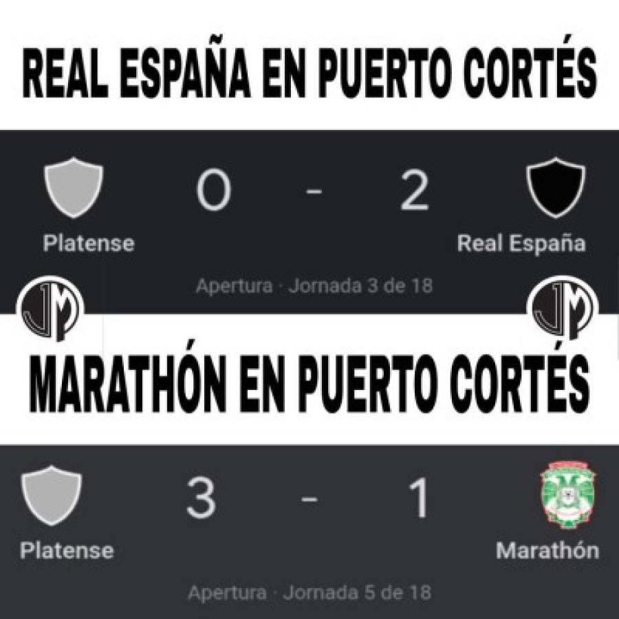 Marathón perdió el Clásico ante Real España y lo memes lo revientan por su mala racha en el Apertura